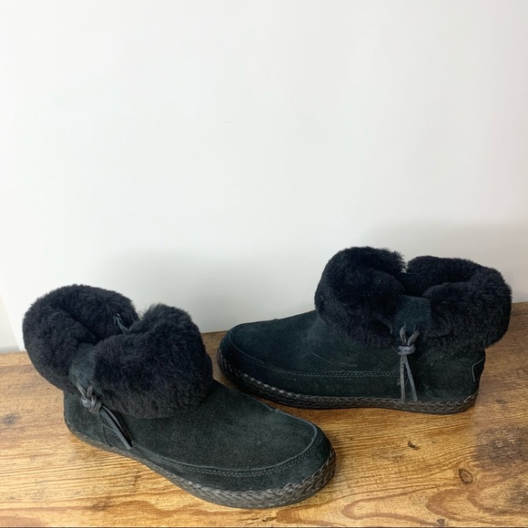 UGG Genuine Shearling Lined Elowen Bootie Women Black size 6 - Picture 7 of 14
